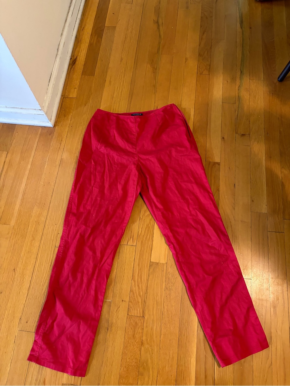 Ann Taylor Women's Red Straight-Leg Pants